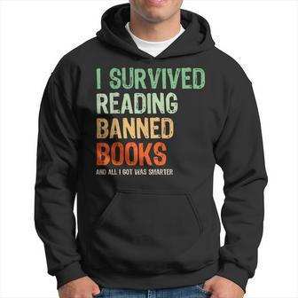 I Survived Reading Banned Books Book Lover Read Banned Books Hoodie - Monsterry UK