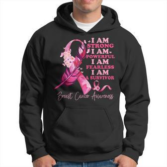 I Am A Survivor Breast Cancer Awareness Pink Ribbon Feathers Hoodie - Monsterry DE