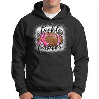 Tackle Football Pink Ribbon Leopard Breast Cancer Awareness Hoodie