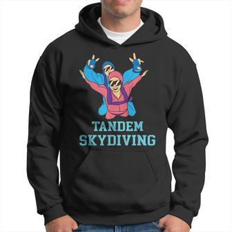 Tandem Skydiving Duo Parachuting Formation Idea Hoodie | Mazezy