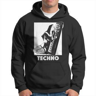 Techno Nun House Dj Breakcore Cybergrind Hoodie | Mazezy