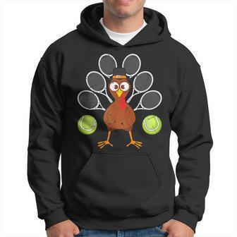 Tennis Racket Turkey Thanksgiving Hoodie - Seseable