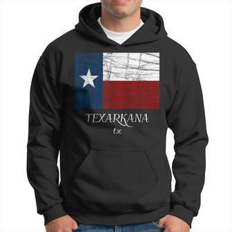 Texarkana Tx Distressed Flag Vintage Texas Hoodie | Mazezy