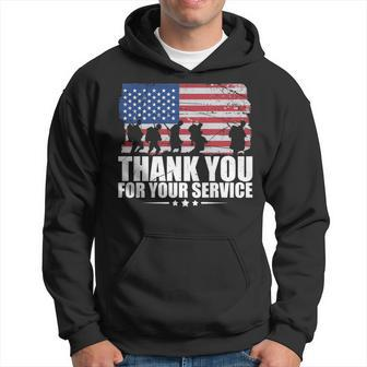 Thank You For Your Services Patriotic Veterans Day For Men Hoodie | Mazezy