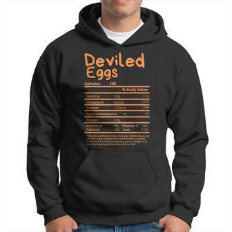 Thanksgiving Deviled Eggs Nutritional Facts Label Foods Hoodie | Mazezy