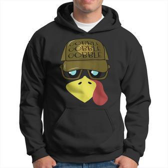 Thanksgiving Turkey Face With Sunglasses Turkey Face Hoodie - Thegiftio UK