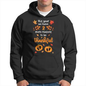 Thanksgiving Twin Baby Pregnancy Announcement Thankful Hoodie | Mazezy