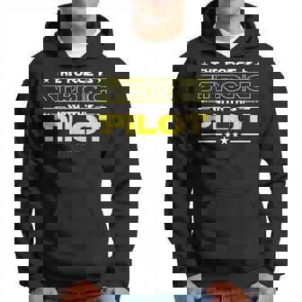 The Force Is Strong With This Pilot Funny Job Gift Hoodie | Mazezy
