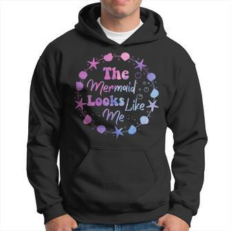 The Mermaid Looks Like Me Kids Funny Quote Design Hoodie | Mazezy