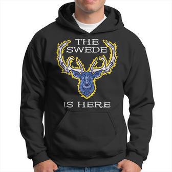 The Swede Is Here Sweden Moose Swedish Elk Flag Pride Nordic Hoodie | Mazezy