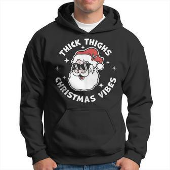 Thick Thighs And Christmas Vibes Santa Claus Xmas Hoodie - Monsterry CA