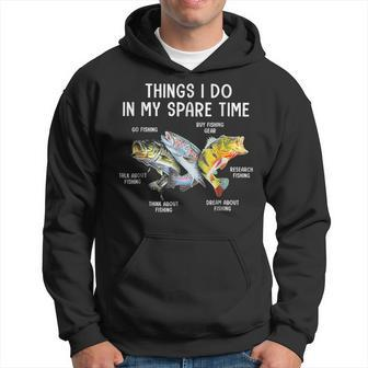 Things I Do In My Spare Time Funny Fishing Hoodie | Mazezy UK