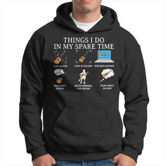 Things I Do In My Spare Time Guitar Guitar Funny Gifts Hoodie | Mazezy