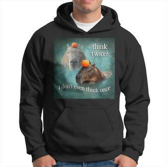 Think Twice I Don’T Even Think Once Capybara Hoodie | Mazezy