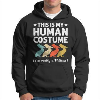This Is My Human Costume Im Really Pelican Halloween Halloween Funny Gifts Hoodie | Mazezy