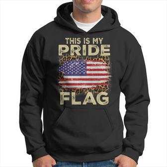 This Is My Pride Flag Leopard Usa American 4Th Of July Hoodie | Mazezy