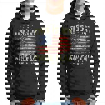 This Is My Pride Flag Usa American 4Th Of July Patriotic Patriotic Funny Gifts Hoodie | Mazezy