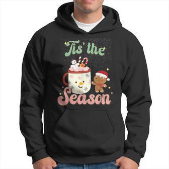 Tis The Season Christmas Hot Cocoa Gingerbread Cookie Pajama Hoodie - Thegiftio UK
