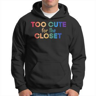 Too Cute For The Closet Gay Lesbian Trans Pride  Hoodie