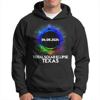 Total Solar Eclipse Texas 2024 Colorful American Totality Hoodie - Seseable