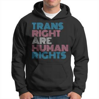 Trans Rights Are Human Rights Transgender Lgbtq Pride Retro Hoodie | Mazezy