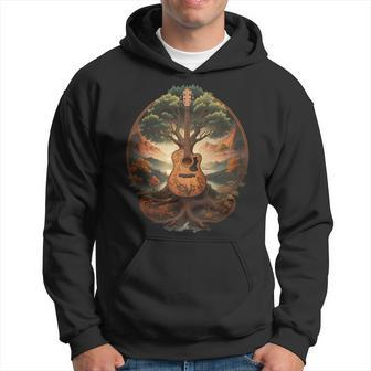 Tree Of Life Acoustic Guitar By The Lake Hoodie | Mazezy