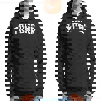 Trucker Job Outfit Costume Retro College Arch Funny Hoodie | Mazezy