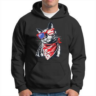 Tuxedo Cat  4Th Of July Patriotic  Gift Adults Kids  Hoodie