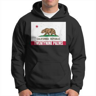 Twentynine Palms California Distressed Ca Republic Flag Hoodie | Mazezy