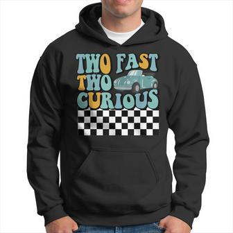 Two Fast 2 Curious Racing Car Funny 2Nd Birthday Kids Boys Hoodie | Mazezy AU