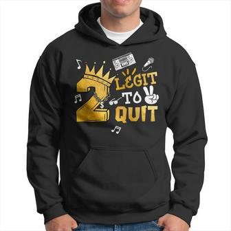 Two Legit To Quit Party Decorations Boy 2Nd Birthday Hip Hop Hoodie - Monsterry