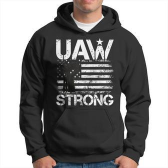 Uaw Strike 2023 United Auto Workers Union Uaw Strong Red Hoodie | Mazezy