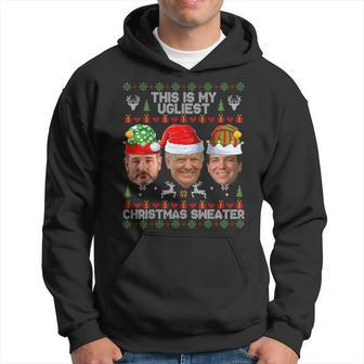 This Is My Ugliest Christmas Sweater Trump Desantis Cruz Hoodie | Mazezy