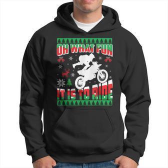 Ugly Christmas Dirt Bike Motocross Xmas Hoodie - Seseable