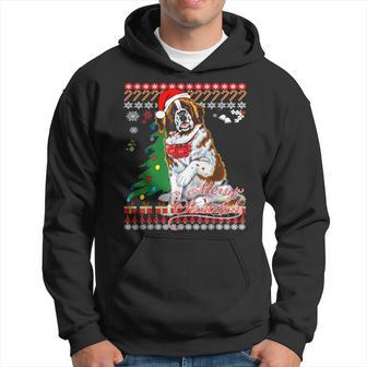 Ugly Christmas Sweater Saint Bernard Dog Hoodie - Thegiftio UK