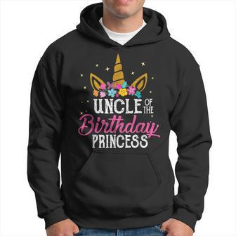 Uncle Of The Birthday Princess Father Girl Unicorn Birthday Hoodie | Mazezy