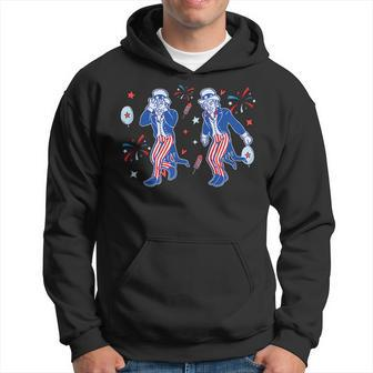 Uncle Sam Griddy 4Th Of July Independence Day Firework Hoodie