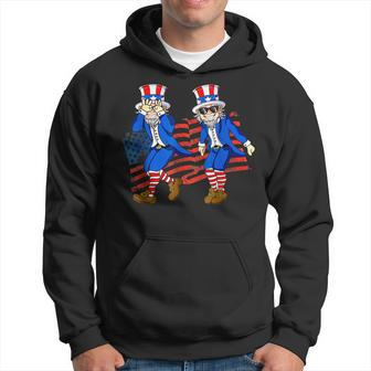 Uncle Sam Griddy Dance Funny 4Th Of July American Us Flag Hoodie