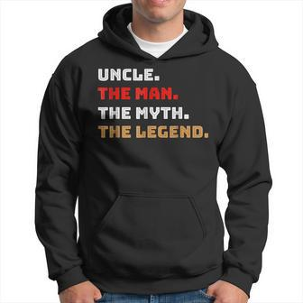 Uncle The Man Myth Legend Gift Father Dad Daddy Hoodie | Mazezy