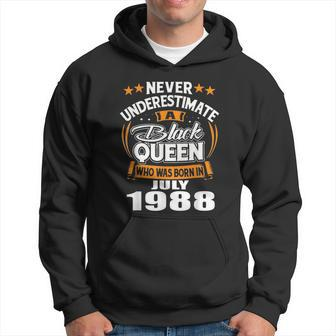 Never Underestimate A Black Queen July 1988 Hoodie | Mazezy CA