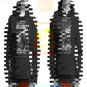 Never Underestimate A Firefighter Fireman Rescue Hoodie - Thegiftio UK