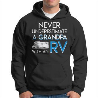Never Underestimate A Grandpa With An Rv Rv Camping Grandpa Hoodie - Seseable