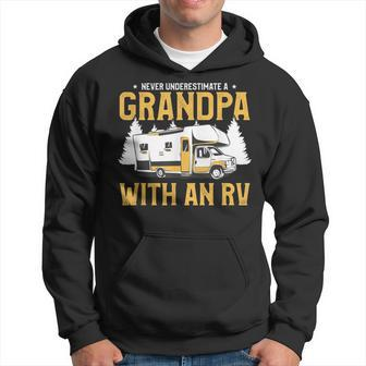Never Underestimate A Grandpa With An Rv Motorhome Camping Hoodie | Mazezy