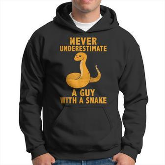 Never Underestimate A Guy With A Snake Quote Hoodie | Mazezy
