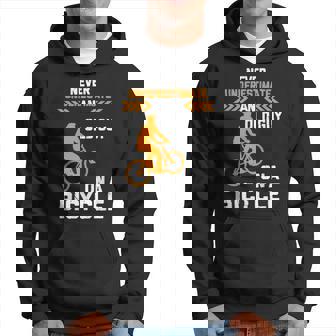 Never Underestimate An Old Guy On A Bicycle Hoodie | Mazezy