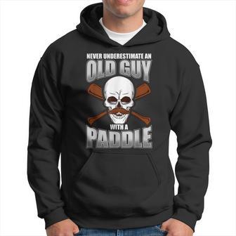 Never Underestimate An Old Guy With A Paddle Kayak Hoodie - Thegiftio UK