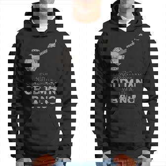 Never Underestimate An Old Man With A Banjo Guitar Novelty Hoodie | Mazezy