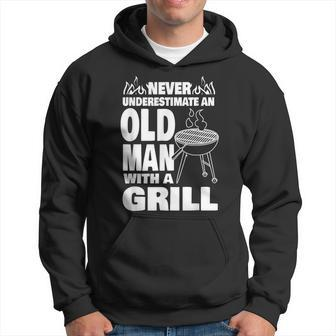 Never Underestimate An Old Man With A Bbq Grill Dad Hoodie - Thegiftio UK