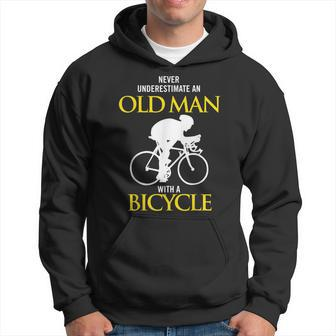 Never Underestimate An Old Man With A Bicycle Ride Hoodie - Seseable