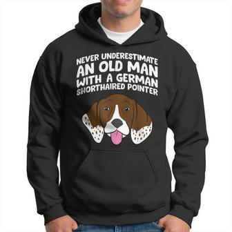 Never Underestimate An Old Man With A German Shorthair Dog Hoodie - Thegiftio UK